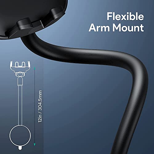 Cell Phone Holder for Car Phone Mount Long Arm Dashboard Windshield Car Phone Holder Strong Suction Anti-Shake Stabilizer Phone Car Holder Compatible with All Phone Android Smartphone