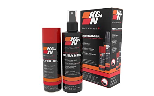 K&N Air Filter Cleaning Kit: Aerosol Filter Cleaner and Oil Kit; Restores Engine Air Filter Performance; Service Kit-99-5000