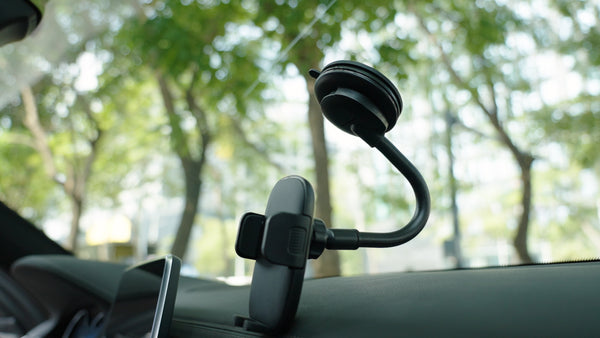 Cell Phone Holder for Car Phone Mount Long Arm Dashboard Windshield Car Phone Holder Strong Suction Anti-Shake Stabilizer Phone Car Holder Compatible with All Phone Android Smartphone