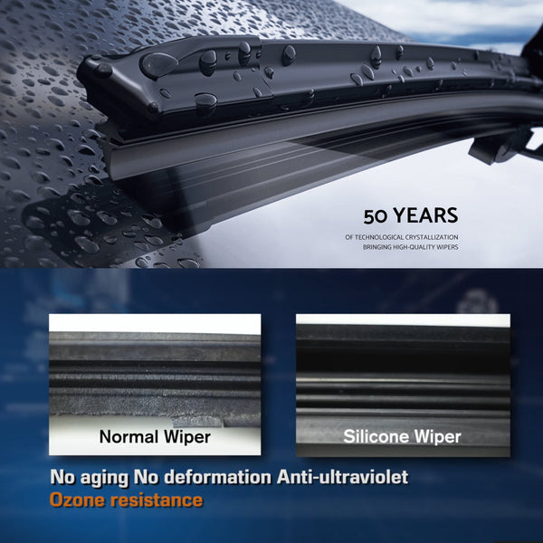 Silicone wiper blade no aging long-lasting