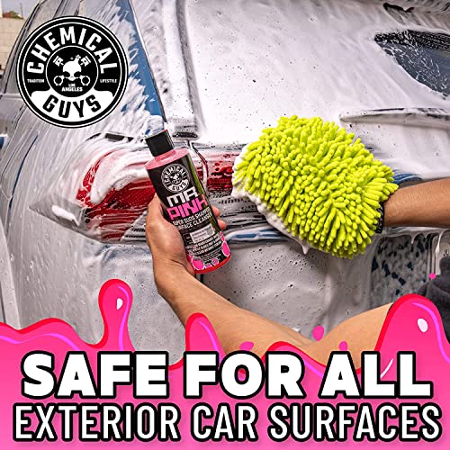 Chemical Guys CWS_402_16BK Car Wash Detailing Bucket, Mitt & Accessories Bundle (6 Items) Featuring Mr. Pink Foaming Car Wash Soap, 16 fl oz - Works on Cars, Trucks, SUVs, RVs & More